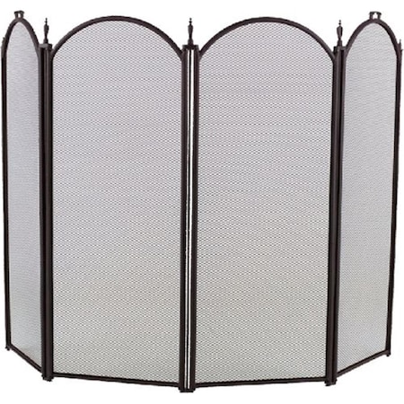 Dagan 4 Fold Arched Screen, Black 1189